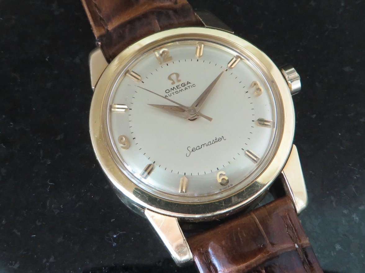 SOLD - 18K SOLID GOLD 1957 Omega Seamaster - Two-Tone Dial - Reference ...