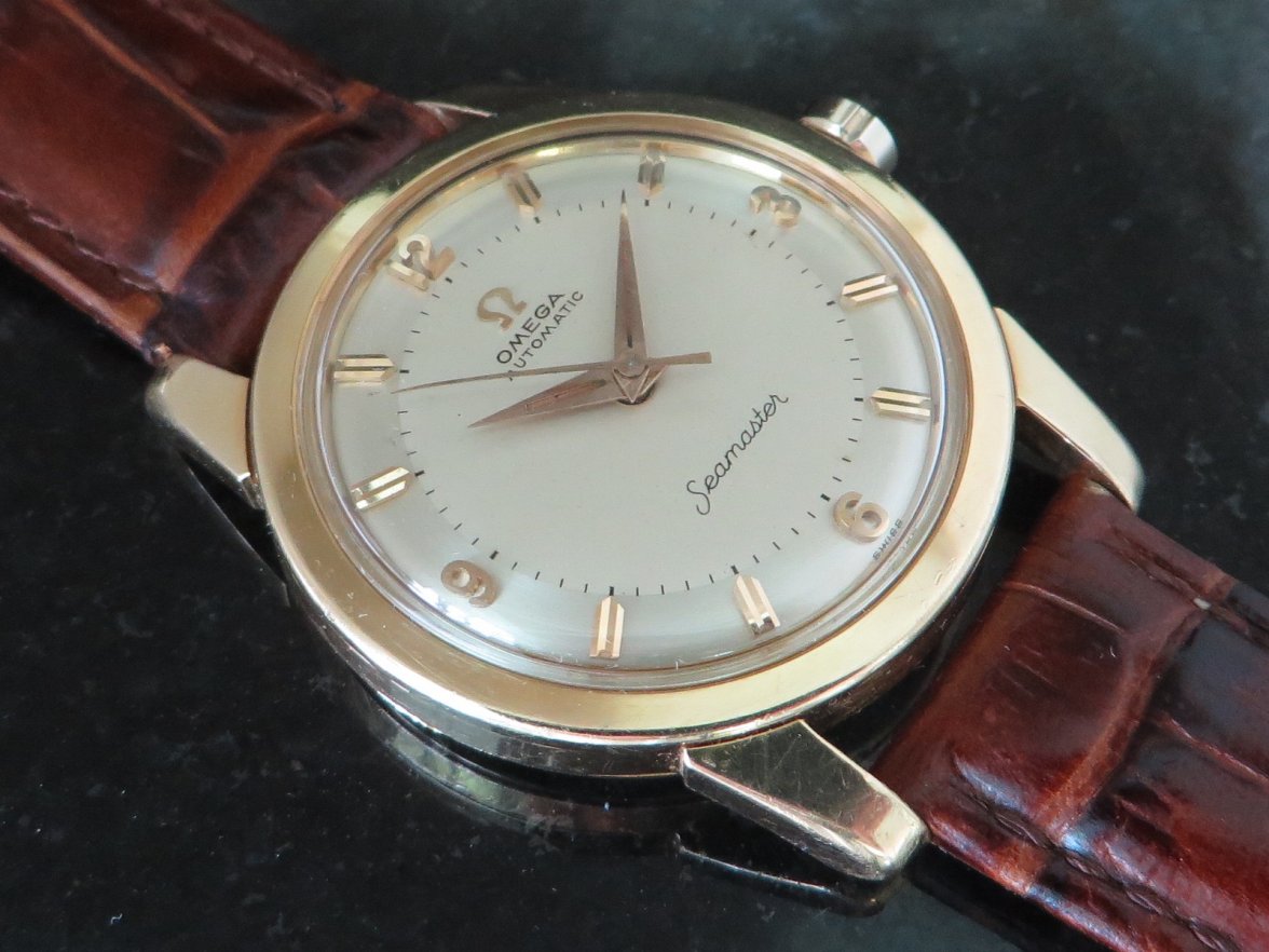 SOLD - 18K SOLID GOLD 1957 Omega Seamaster - Two-Tone Dial - Reference ...