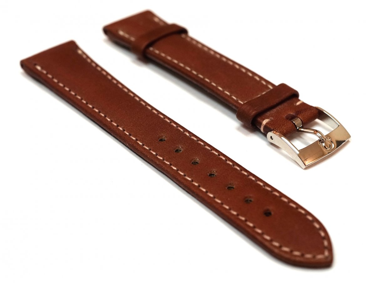 omega 19mm leather strap