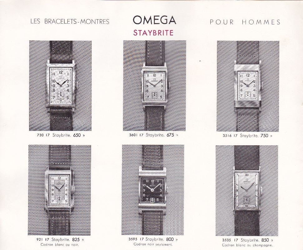 Omega French Catalog Ad Date Unknown with Caliber T17 Movements - 3.jpg