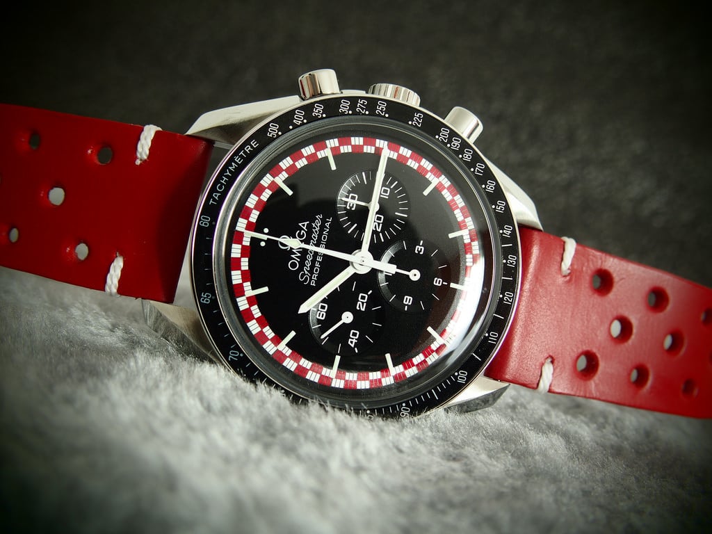 Omega Speedmaster Tin Tin Front RED RALLY Strap.jpg