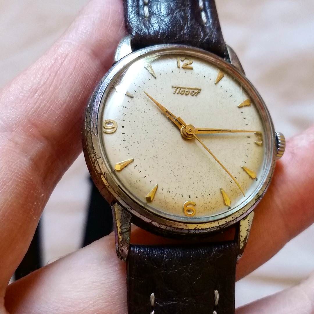 SOLD Reduced Vintage Tissot 1958 manual winding watch signed