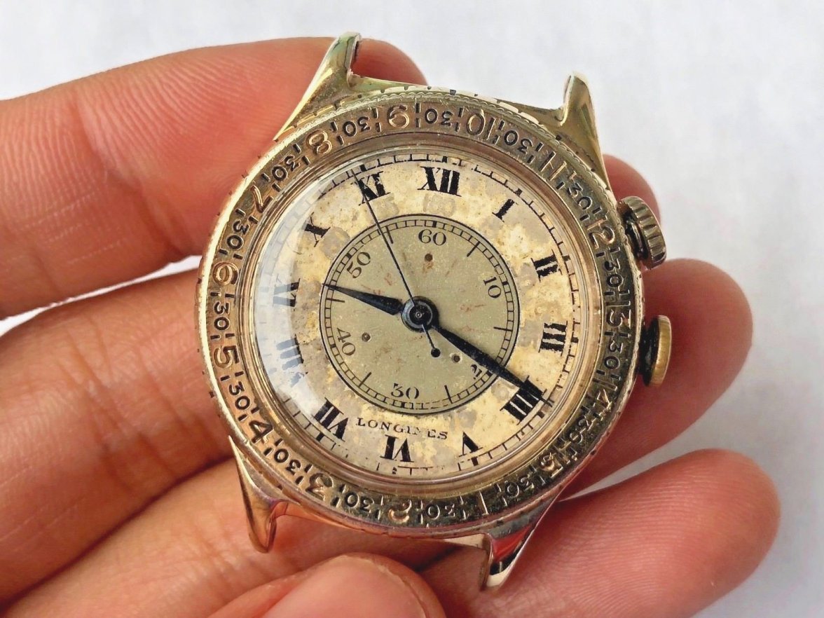 RARE Vintage 1930's LONGINES Lindbergh Hour Angle 32mm Gold Men's Watch 1.jpg