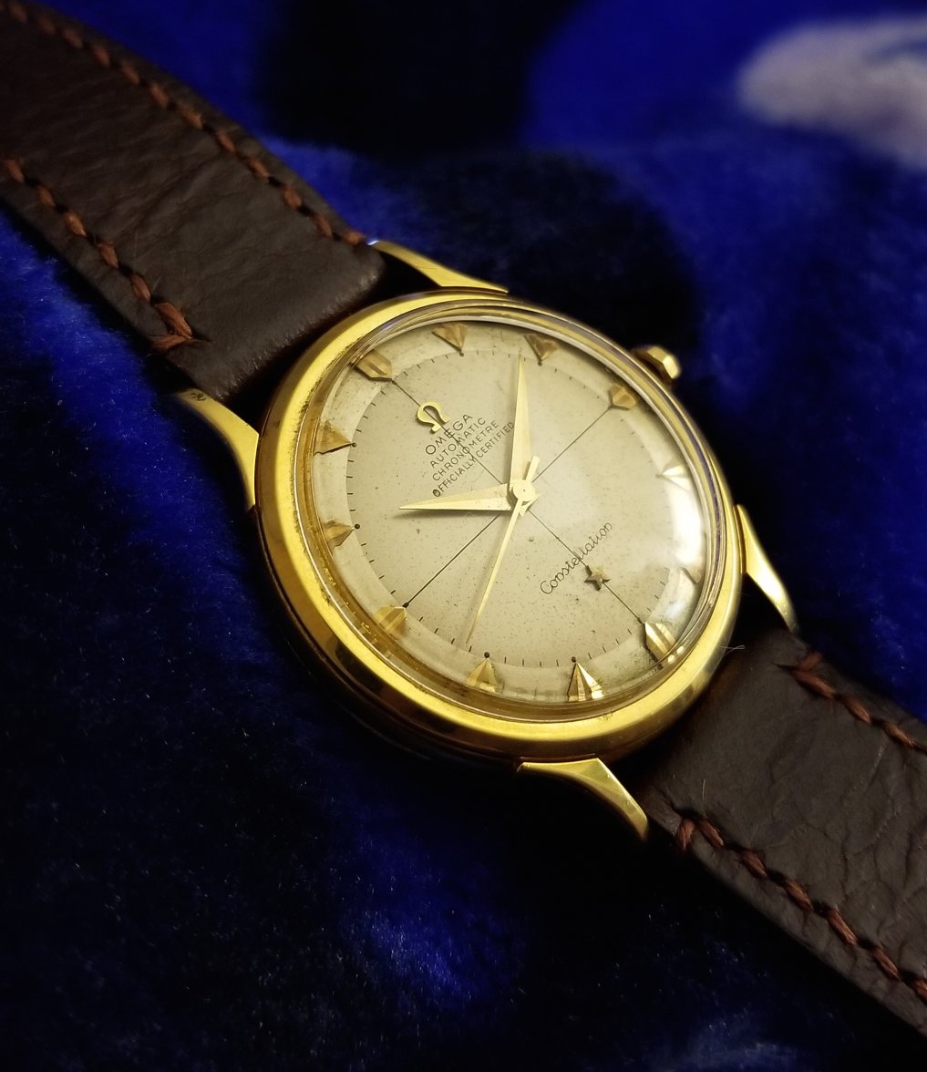 SOLD - OMEGA First Reference Constellation 2648 Arrowhead Crosshair 18K ...