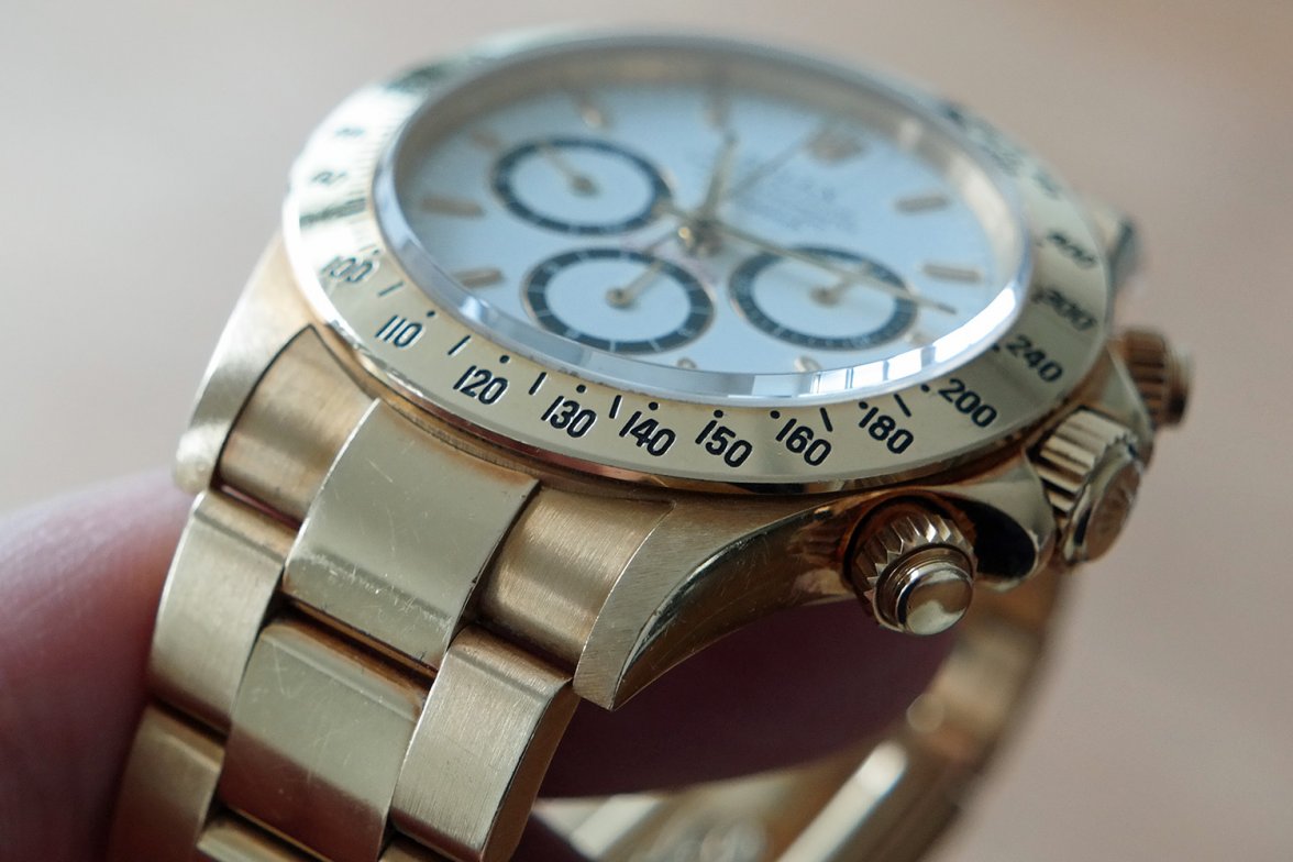 SOLD - 1990 Rolex ref. 16528 YG 'Zenith' Daytona with inverted 6