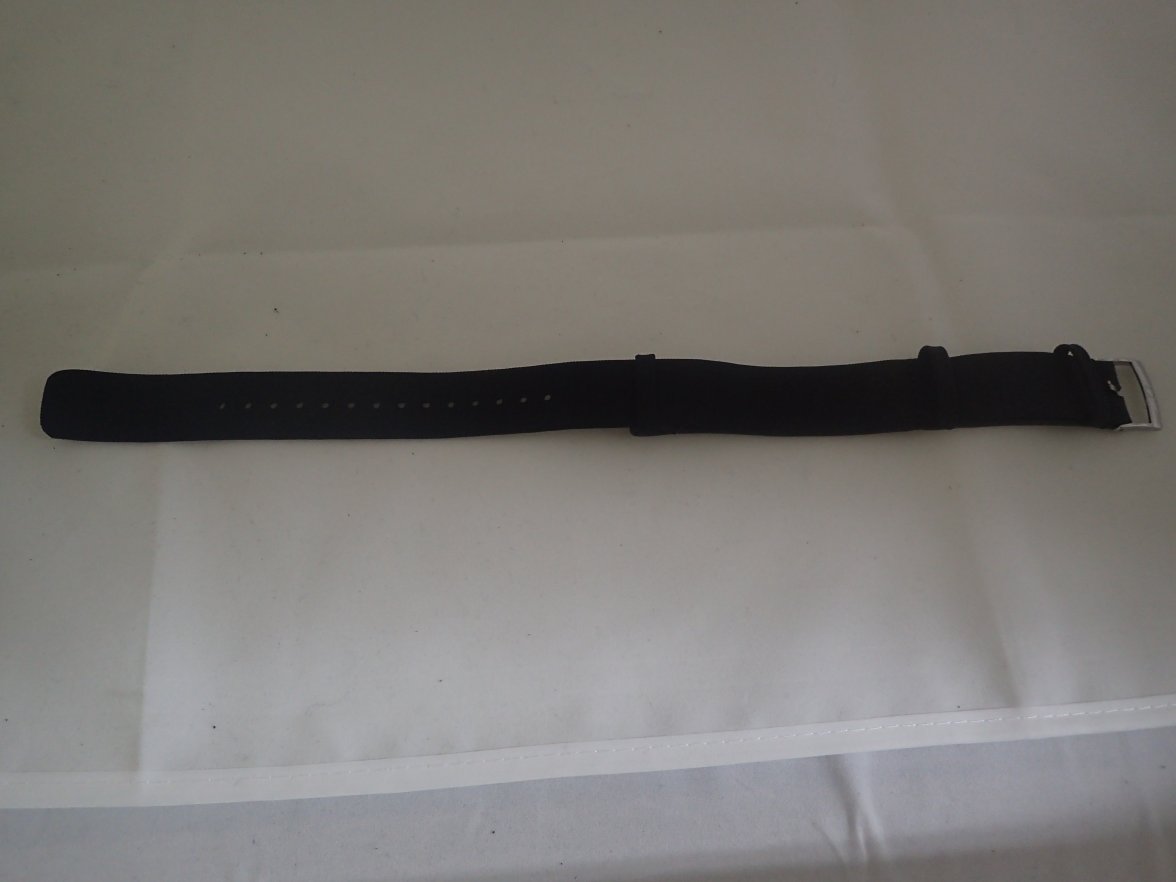 WITHDRAWN Omega Black Coated Nylon Fabric NATO Strap REDUCED Omega