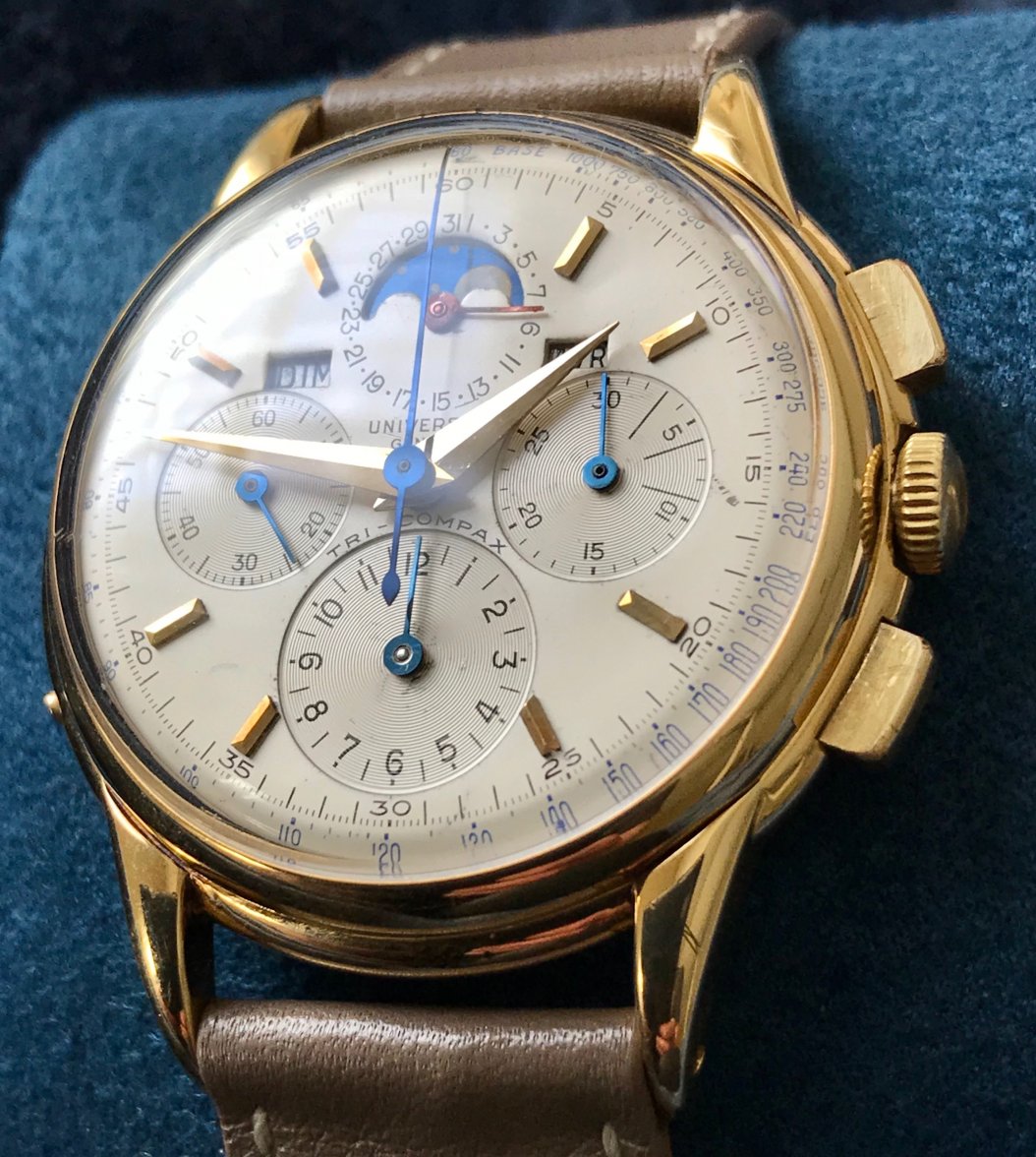 SOLD - Universal Geneve TRI-COMPAX, 18k Yellow Gold, Ref 12268 | Omega ...