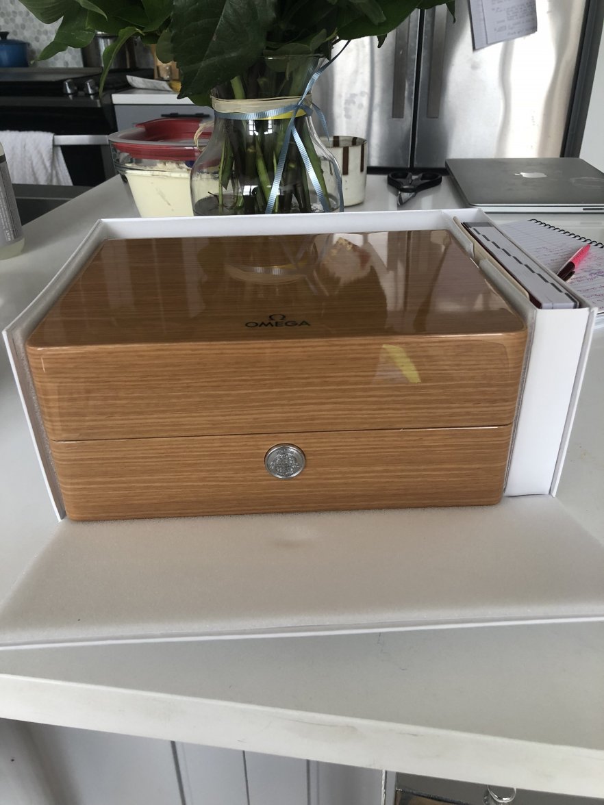 SOLD New Omega Presentation Wooden Watch Display Box & Card Holder Omega Forums