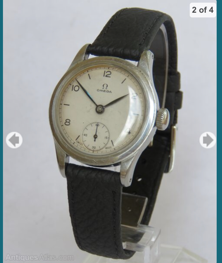 WWII British Government issued for India Omega 2165A Watch 26.5 T3