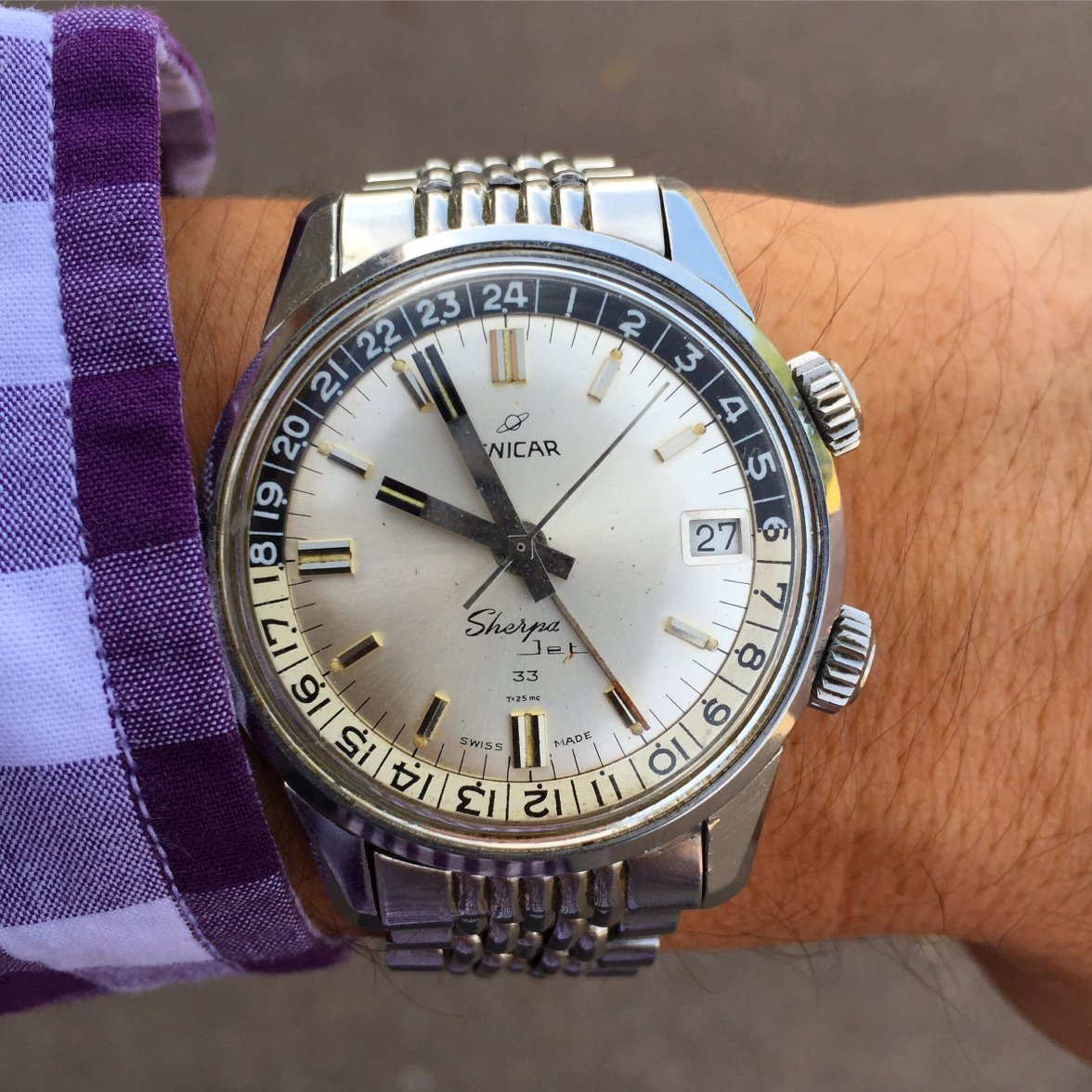 WITHDRAWN - Enicar Sherpa Jet with original BoR Bracelet | Omega Forums