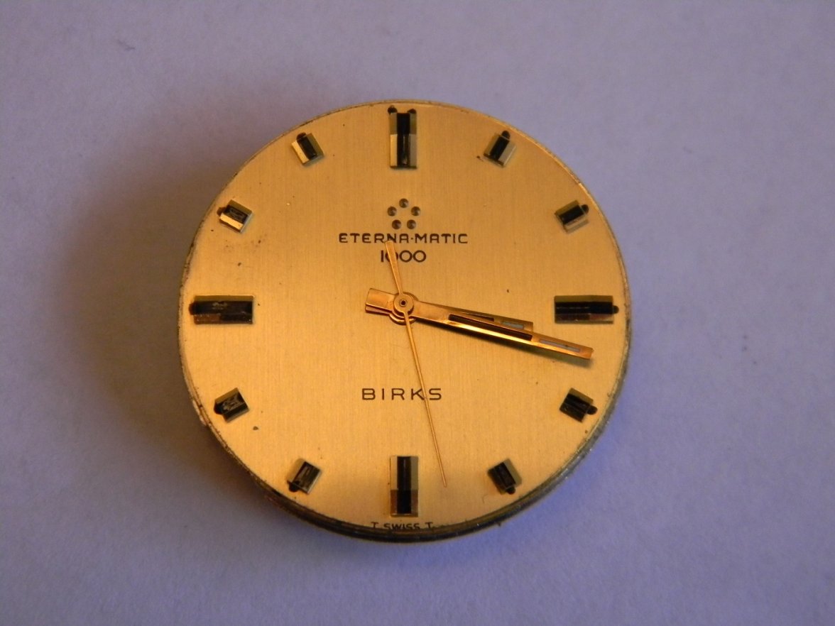 SOLD - BIRKS ETERNA MATIC 1000 Automatic cal 1479K Gold Plated Case ...