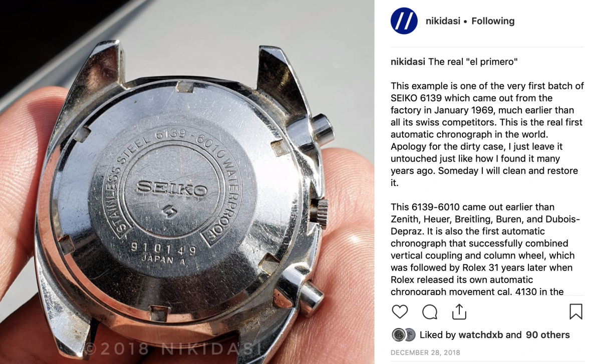 world's first automatic chronograph