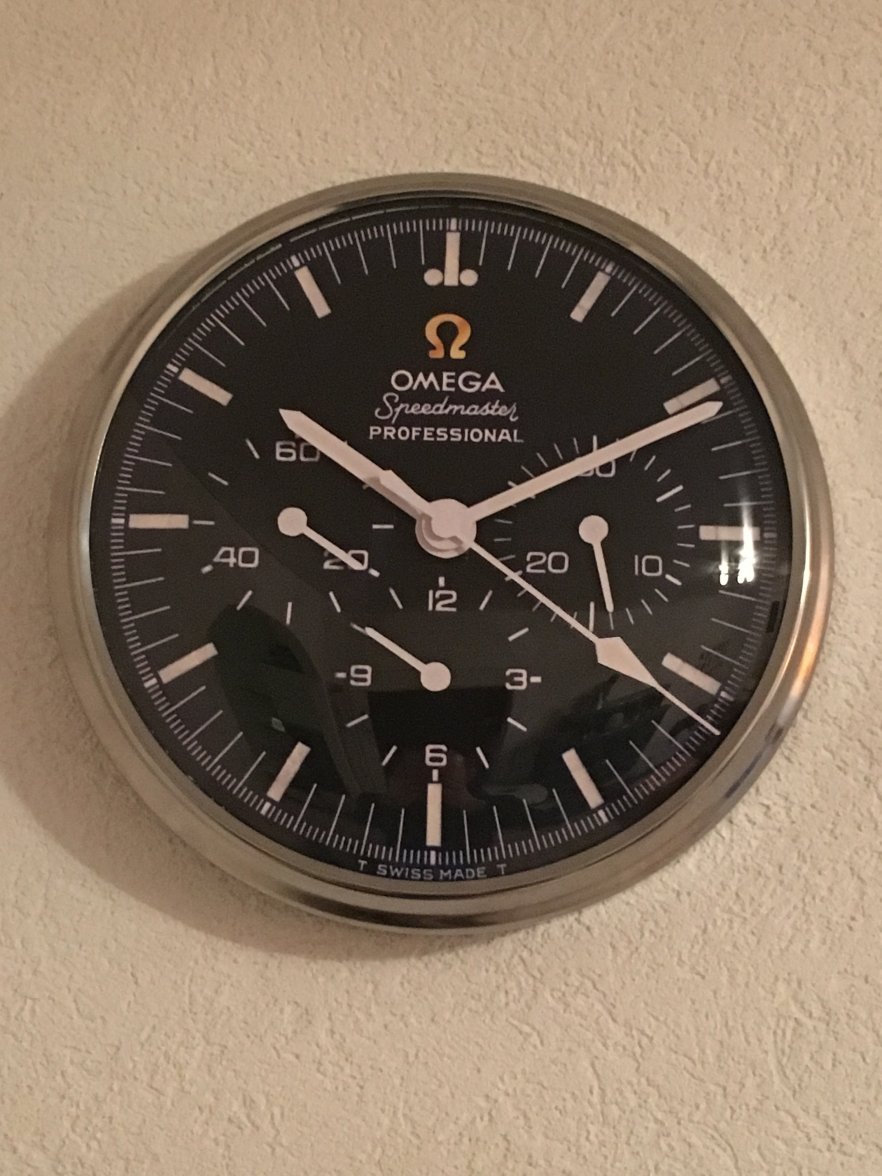 omega speedmaster wall clock