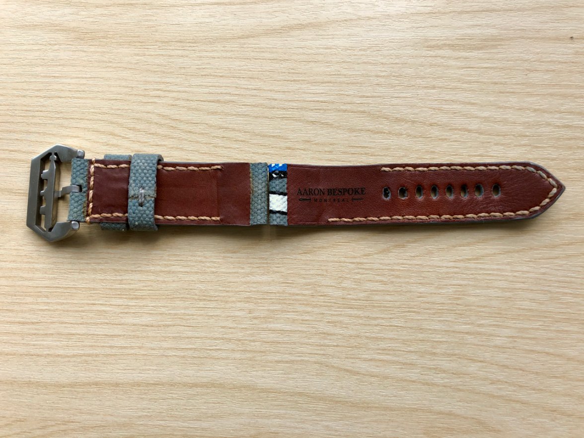 SOLD Aaron Straps Blue Spitfire Hand Painted 26mm