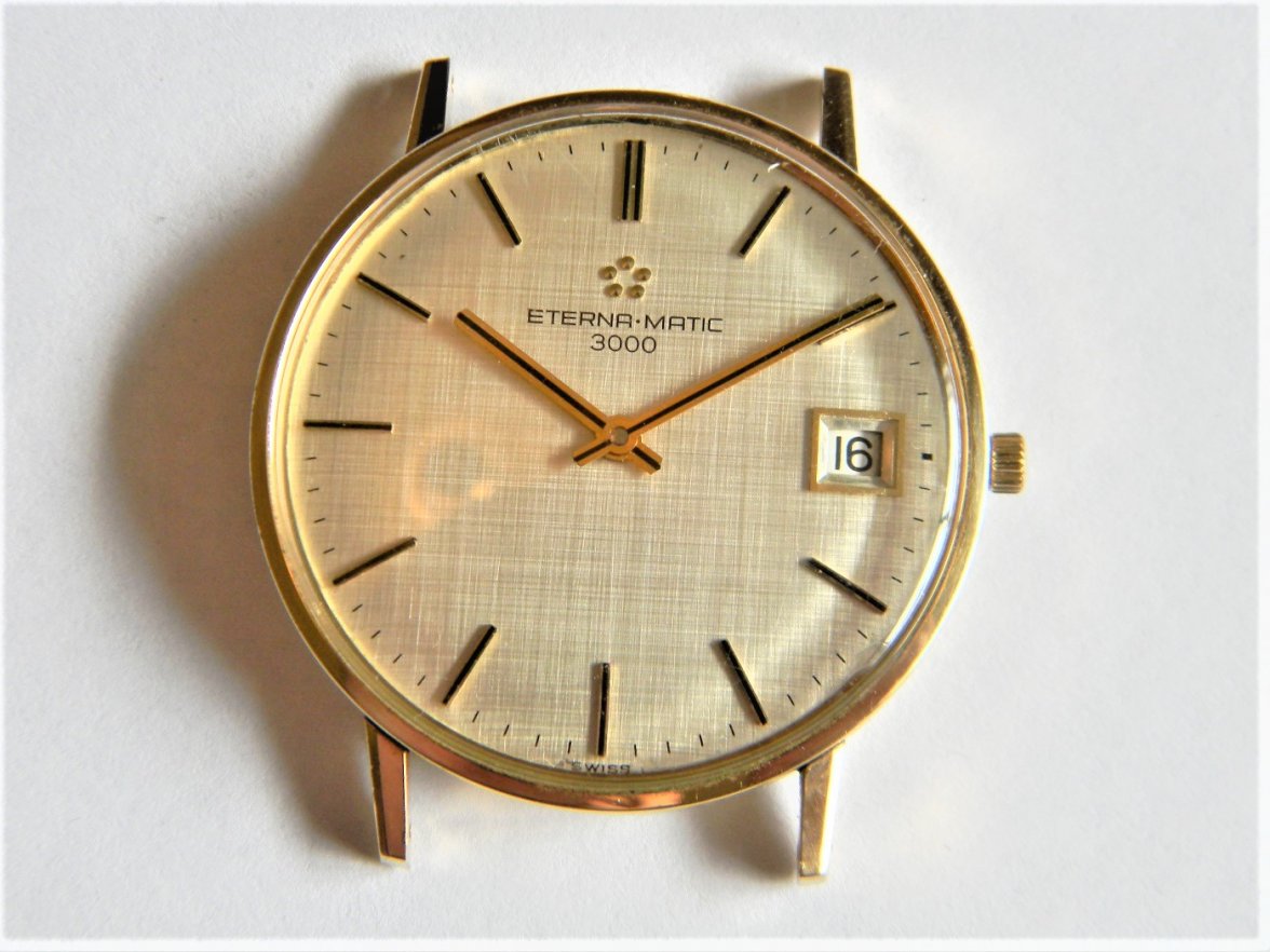 SOLD - Eterna Matic 3000 cal 1500K Automatic circa 1960s 40 Micron Gold ...