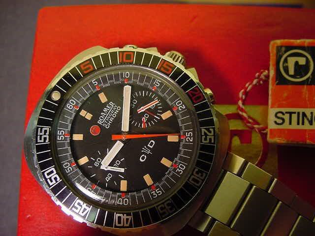 Roamer Stingray CD on Gay Freres bracelet with box.jpg