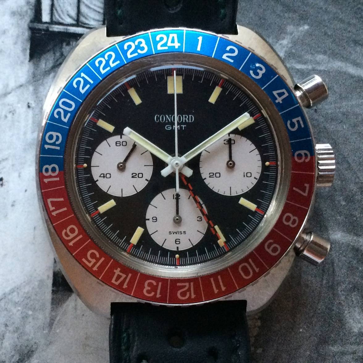 SOLD - 1970's Concord GMT Valjoux 72 Chronograph in mint conditon ...