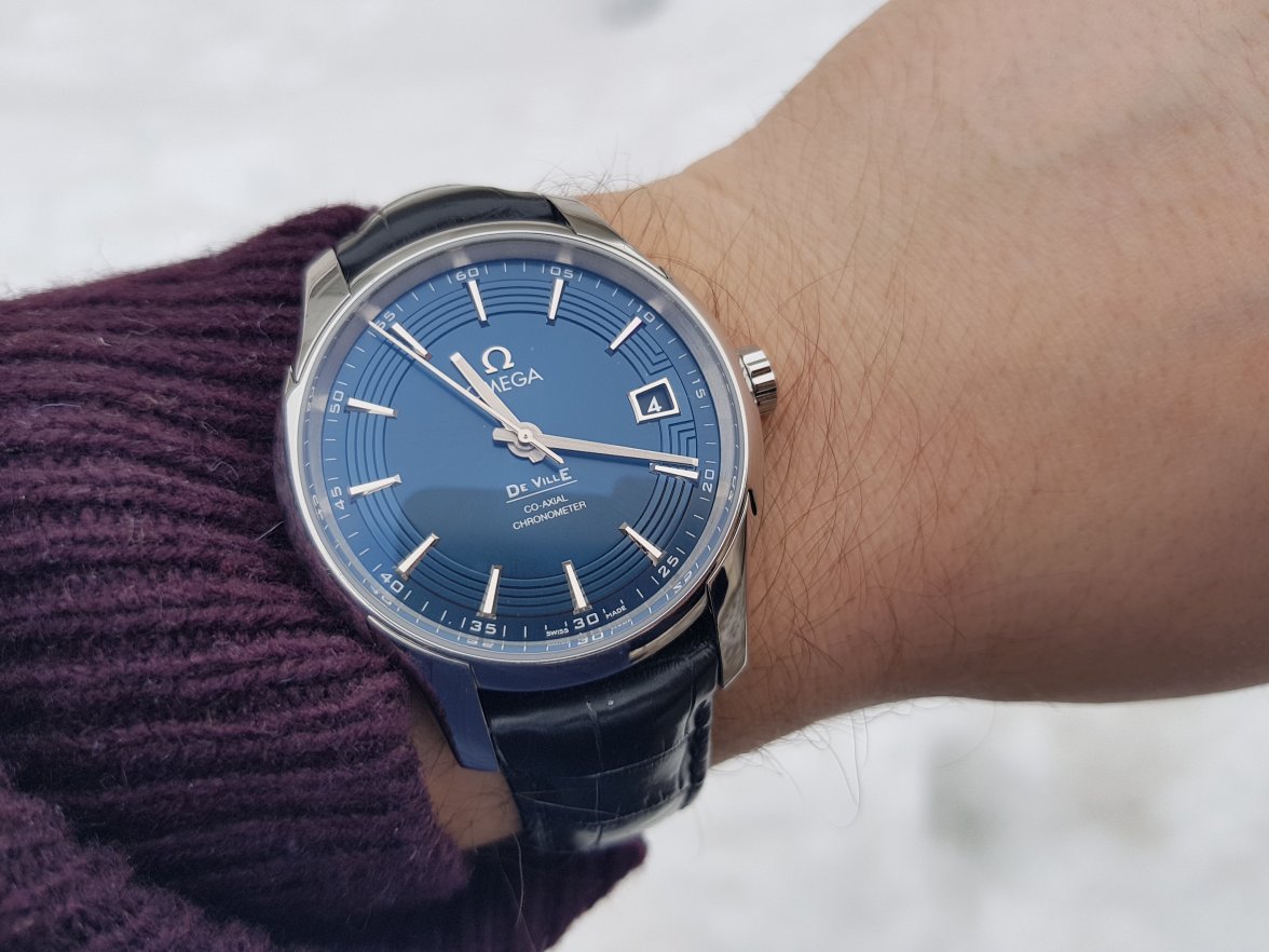 omega deville hour vision blue