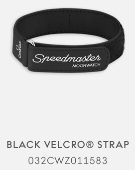 Bracelet NATO Velcro Noir Pour Omega Speedmaster Moonwatch - 20mm, Avec Boîte