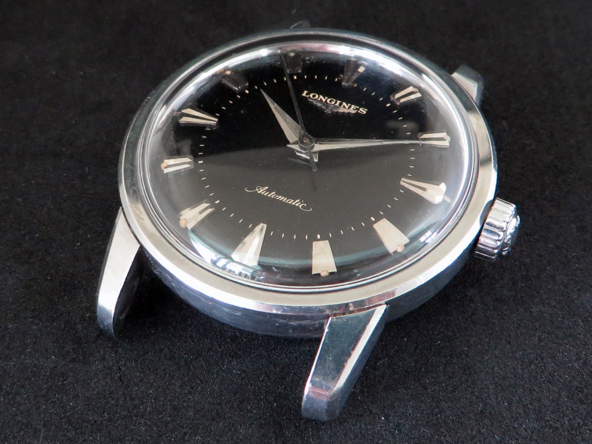 SOLD - REDUCED - BLACK Dial 1957 Longines All Guard Automatic ...