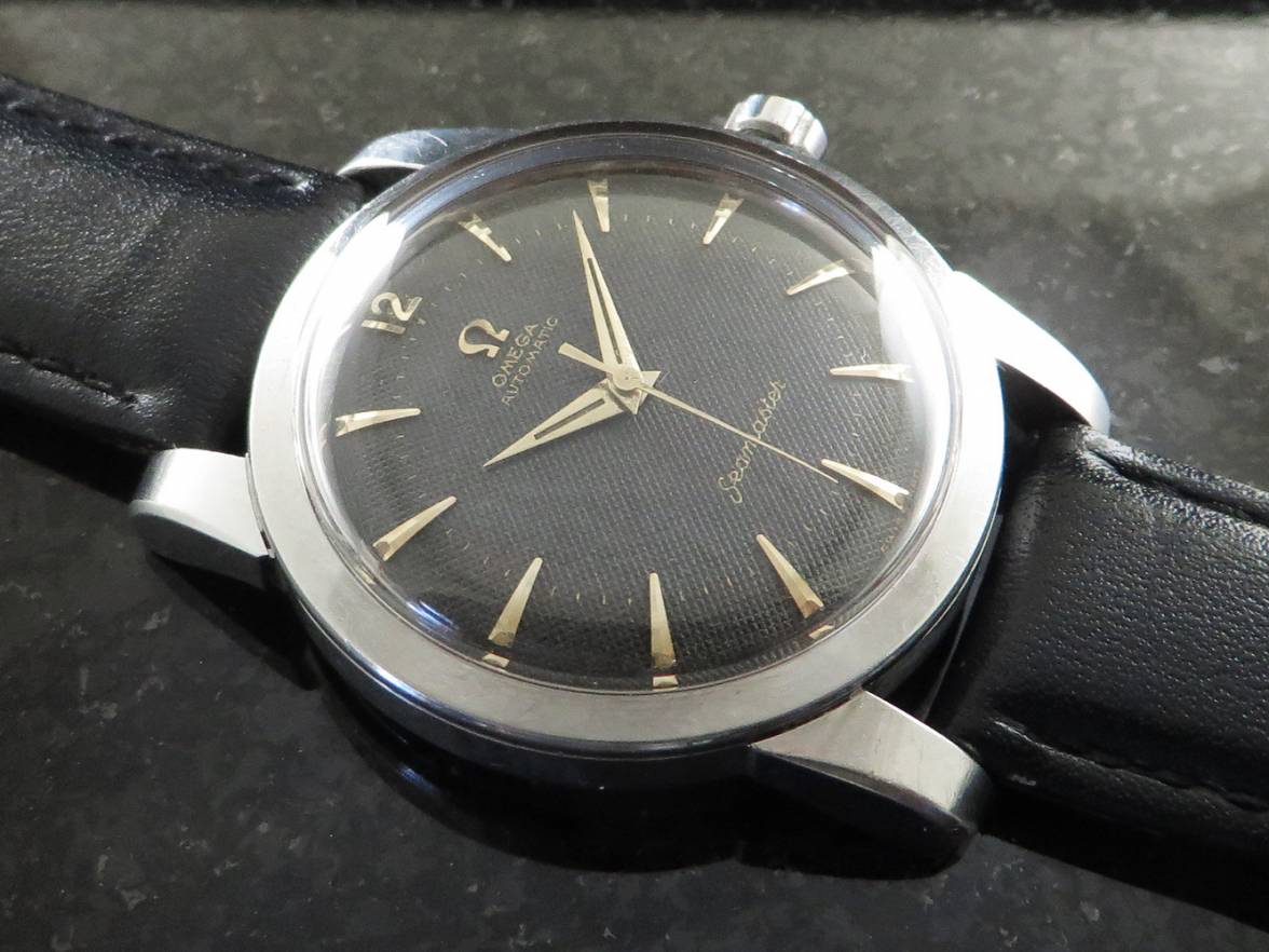 SOLD - Black Guilloche Dial 1953 Omega Seamaster Stainless Steel - Ref ...