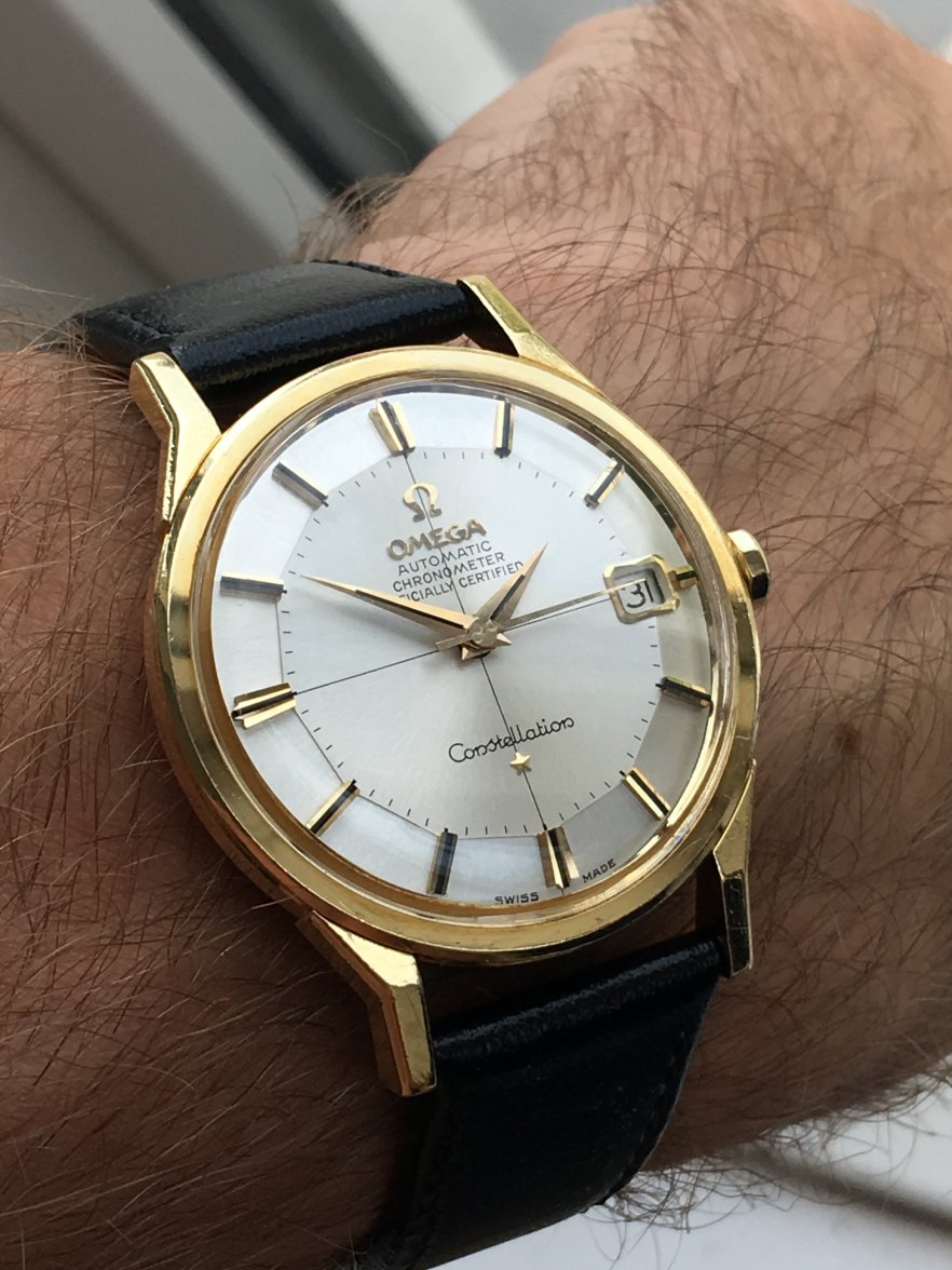 SOLD Omega Constellation 18k solid gold PiePan Dogleg