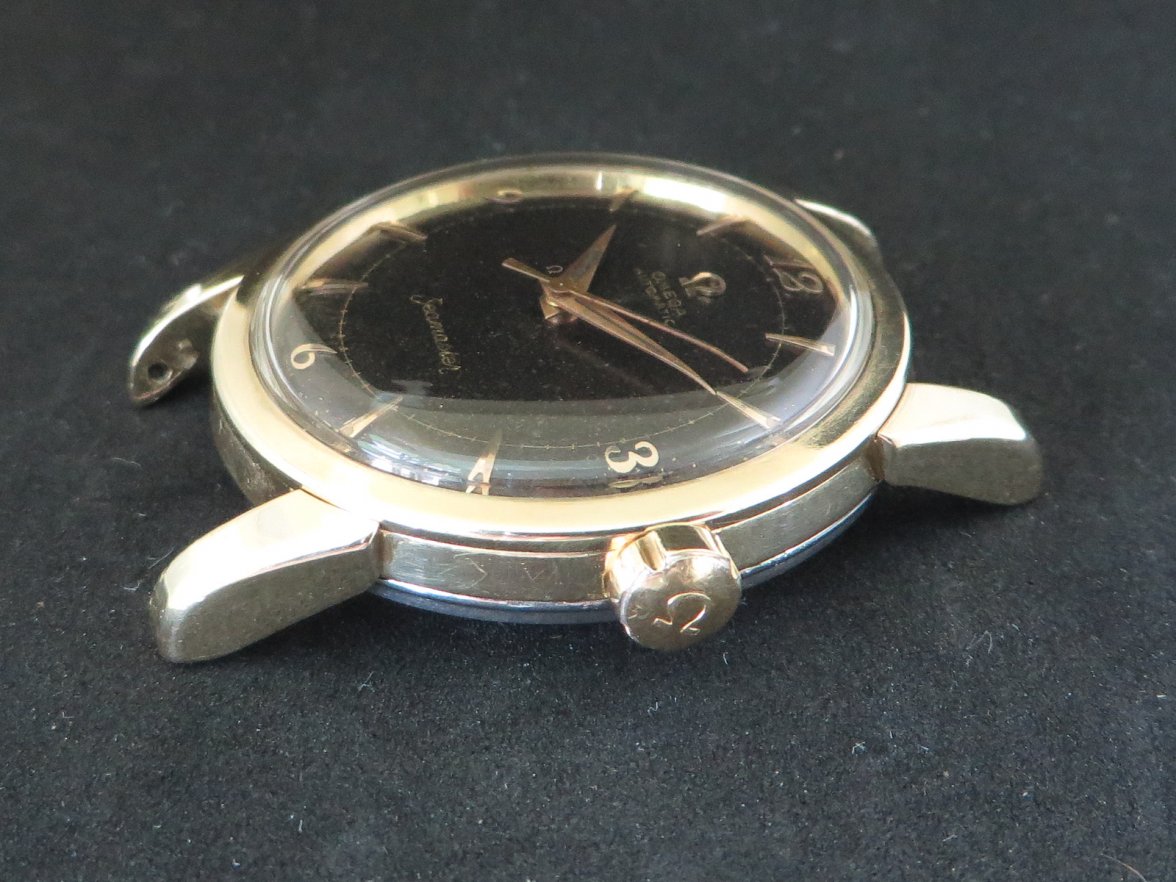 SOLD - REDUCED - 1955 Black/Gilt Dial Omega Seamaster Automatic ...