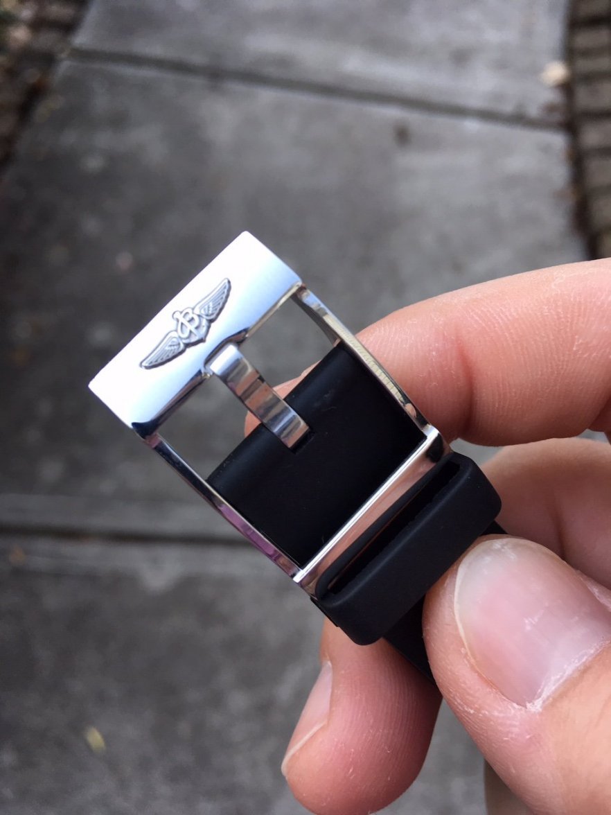 SOLD Breitling 20mm OEM Rubber Strap with Tang Buckle 20/18 132S