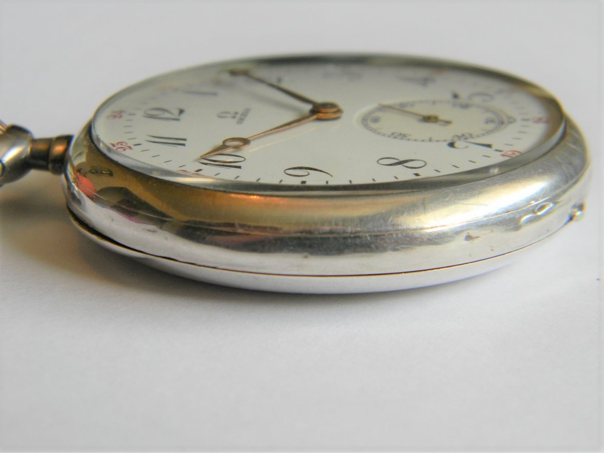 SOLD - OMEGA caliber 17LB Pocket Watch circa 1916 Sterling Silver Case ...