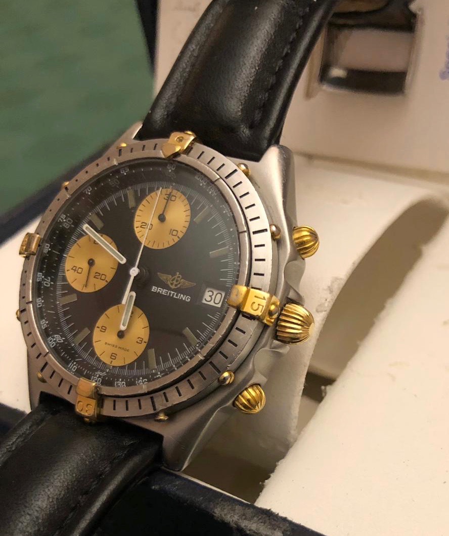 FSOT - Breitling Chronomat ref. 81950 Black Dial - Full set | Omega Forums