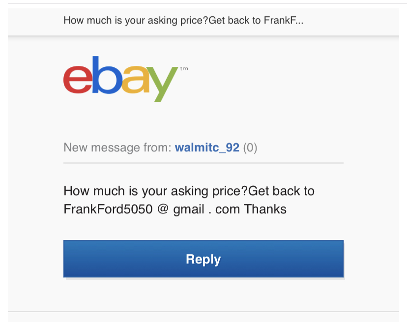 New eBay scam? Omega Forums