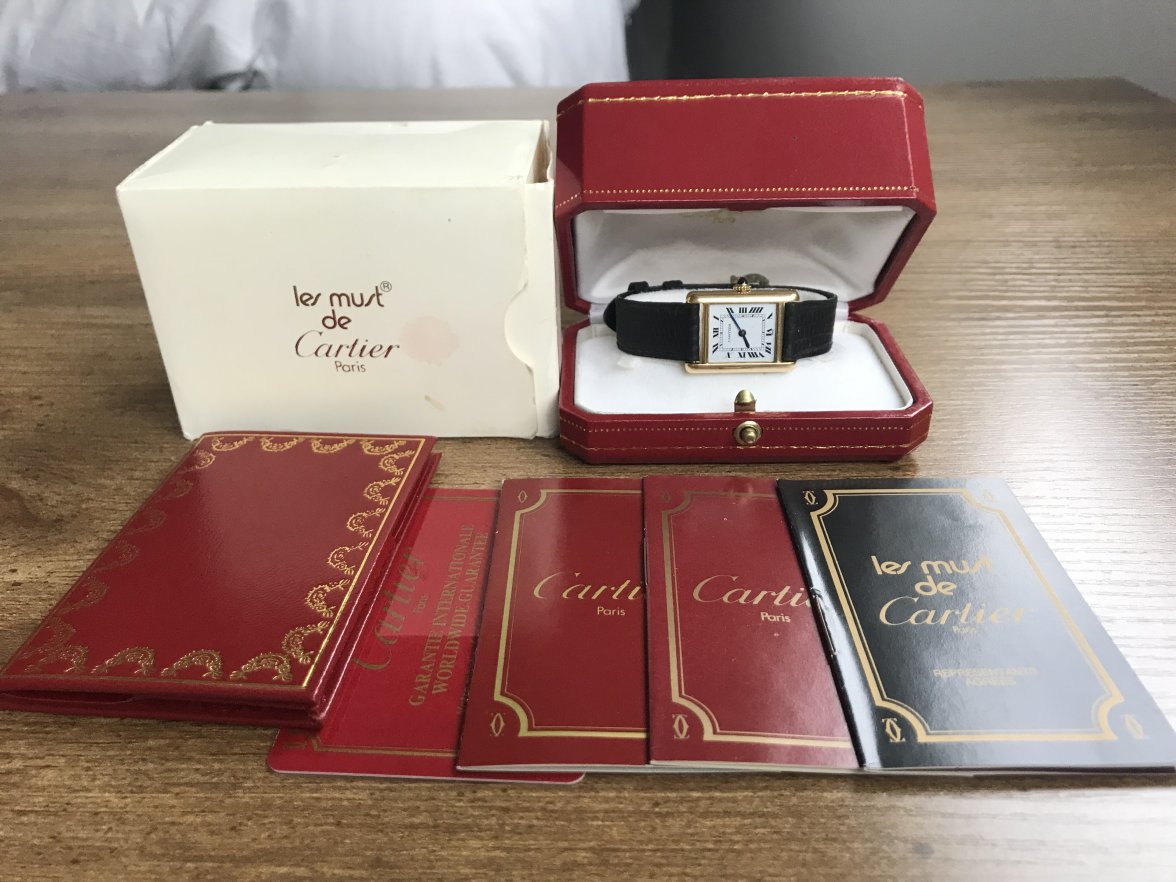 18K Cartier Tank Women's - Box & Papers.JPG