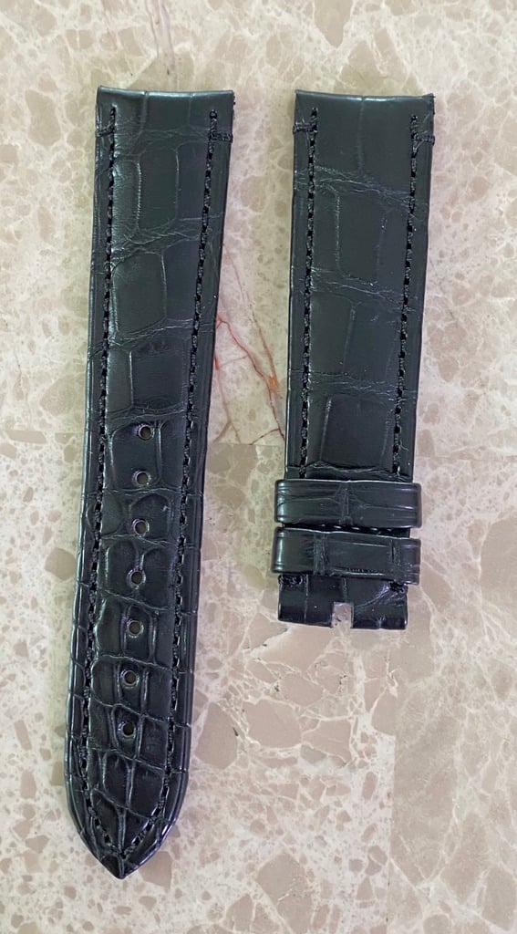 Aquamarine calfskin leather strap - 18 mm 545X