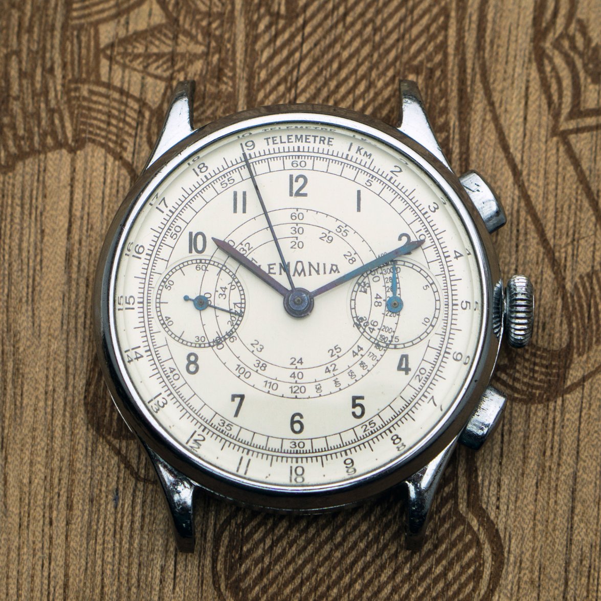 Sold - Lemania 15 Tl Chronograph In Big Size Case 