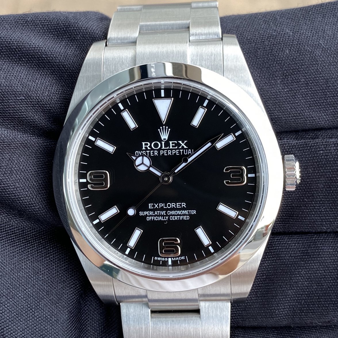 SOLD - Rolex Explorer 214270 Mark I Automatic Oyster Steel Mint 39 mm ...