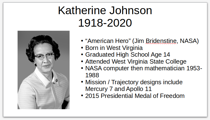 katherine johnson nasa math