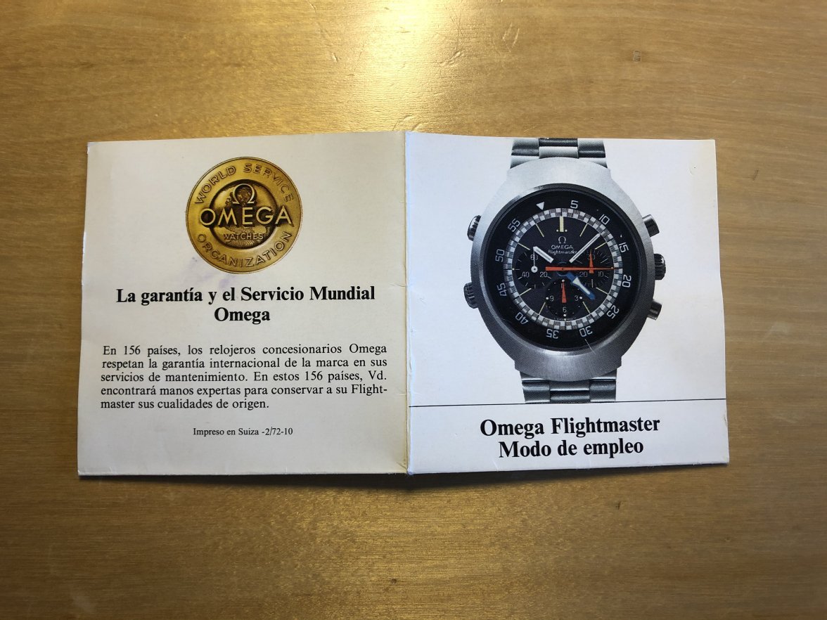 SOLD Omega Flightmaster User Manual small booklet Omega Forums