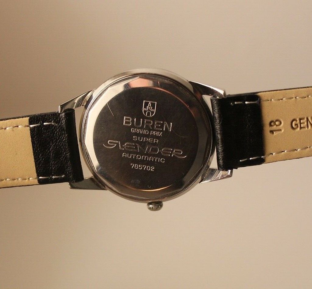 激レア 時計 Vintage BUREN GRAND PRIX DATE Super Slender Automatic