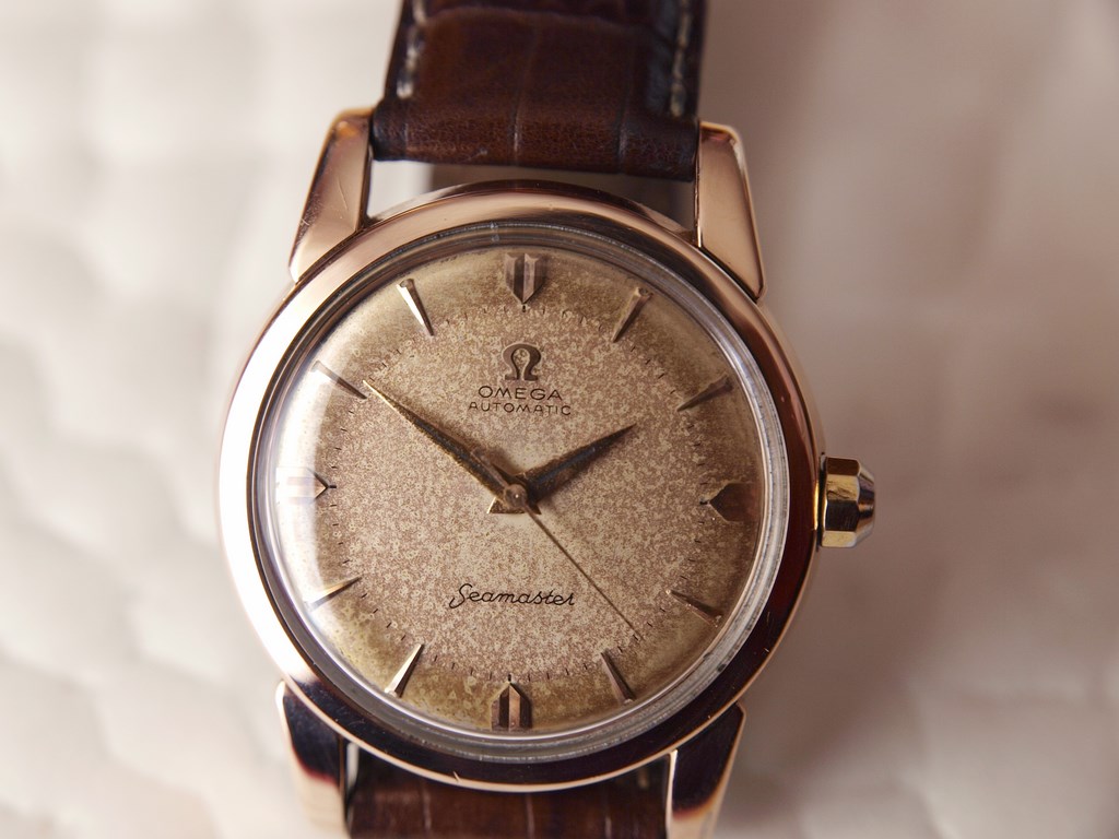 SOLD - Stunning 1956 Omega Seamaster , beautiful patina dial. | Omega ...