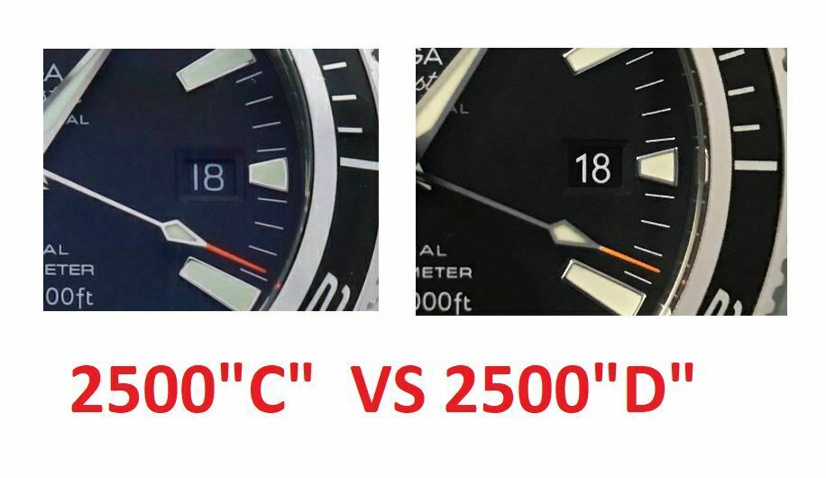 Omega 2500D Movement Date Wheel Font on 