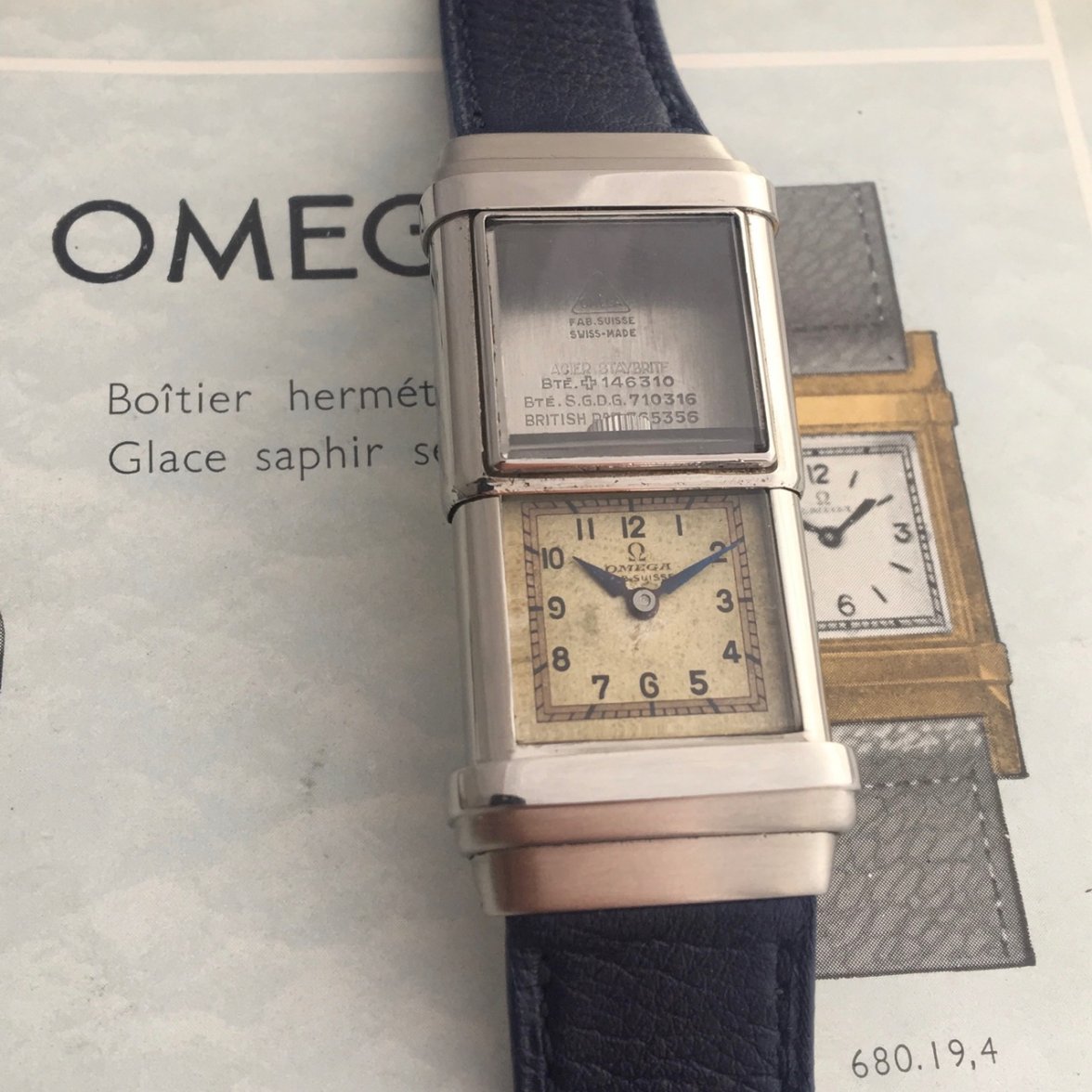 Chronomètre Suisse Vintage 100ème De Minute - Argenté, Mécanique, Années 1920-1949, Occasion Très Bon état