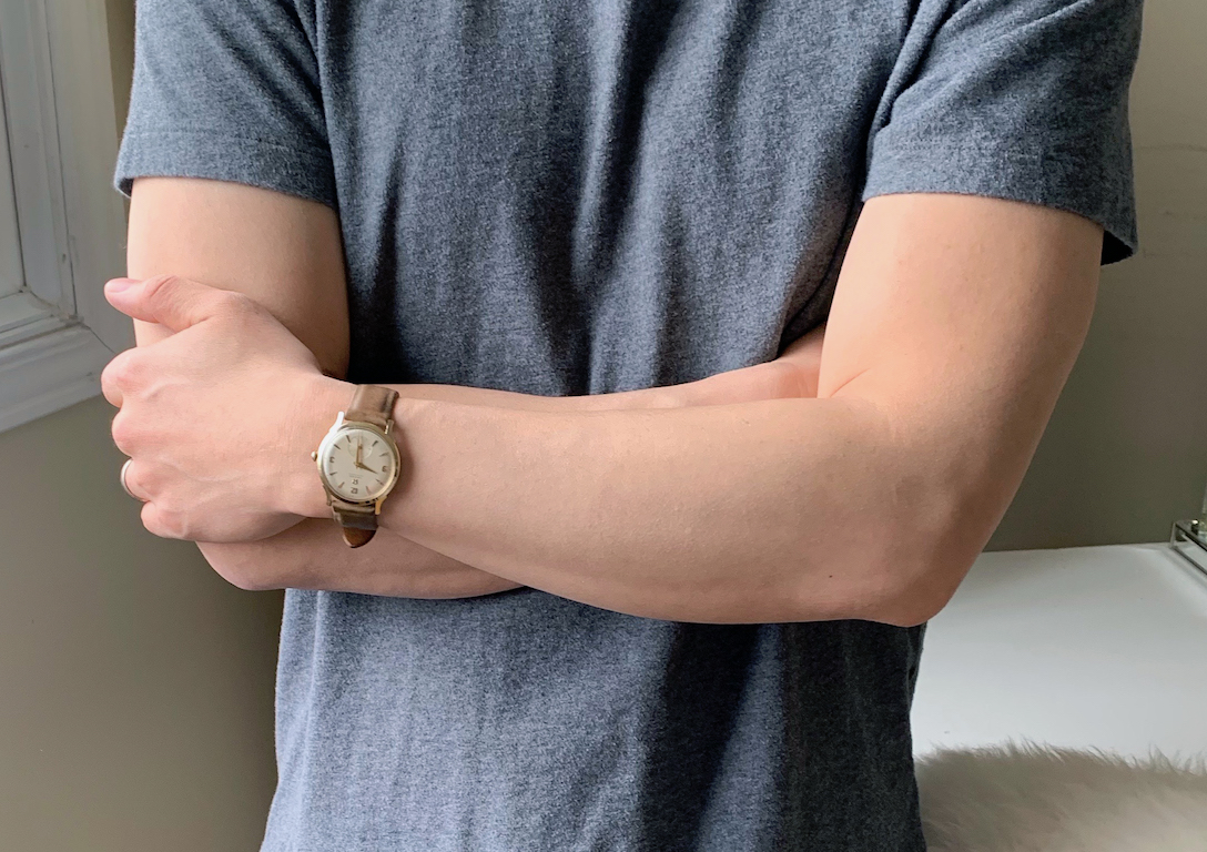 Oris 1953 Sub Seconds on Axel's Wrist.jpg